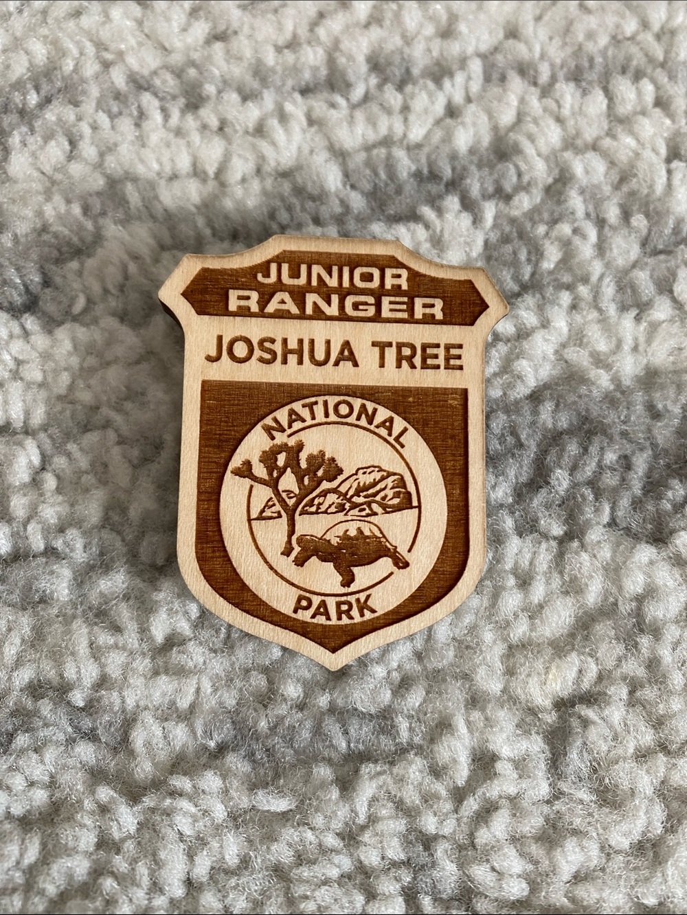 Junior Ranger Joshua Tree Wooden National Park Badge